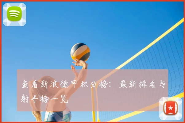 查看新浪德甲积分榜：最新排名与射手榜一览